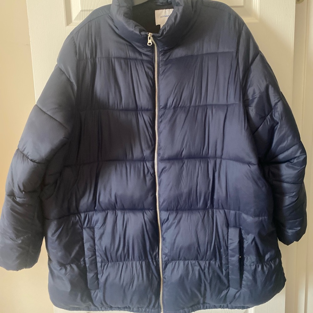 Old Navy Women's Puffer Jacket - Navy Blue